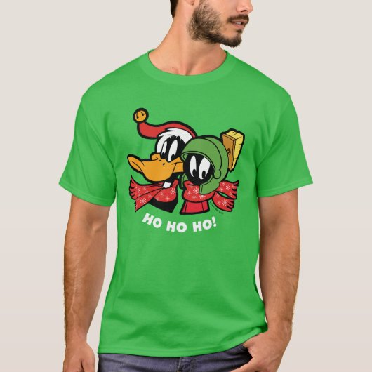 DAFFY DUCK™ & MARVIN MARTIAN™ "Ho Ho Ho!" T-shirt (Voorkant)