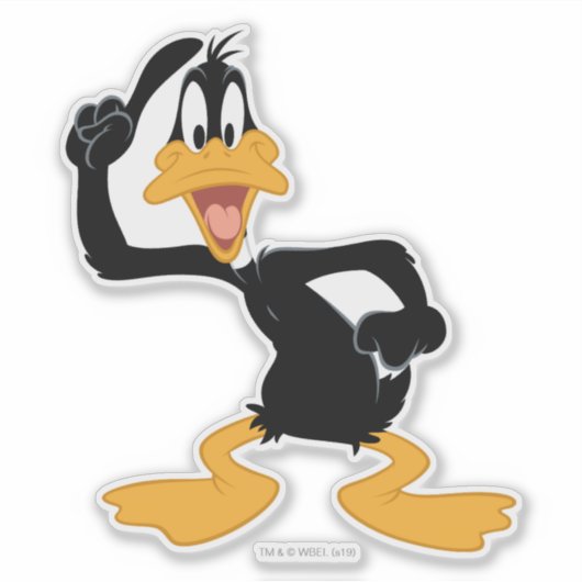 DAFFY DUCK™ met een geweldig idee Sticker (Voorkant)