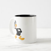 DAFFY DUCK™ met een geweldig idee Tweekleurige Koffiemok (Voorkant links)