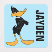 DAFFY DUCK™ met wapengewas Labels (Design 1)