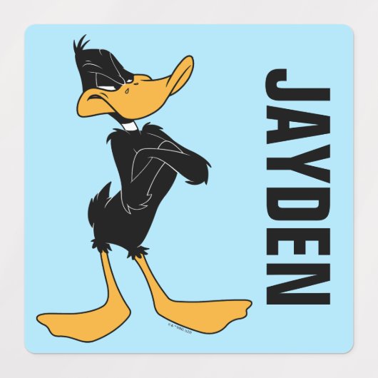 DAFFY DUCK™ met wapengewas Labels (Design 1)