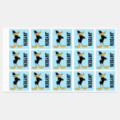 DAFFY DUCK™ met wapengewas Labels (Vel)