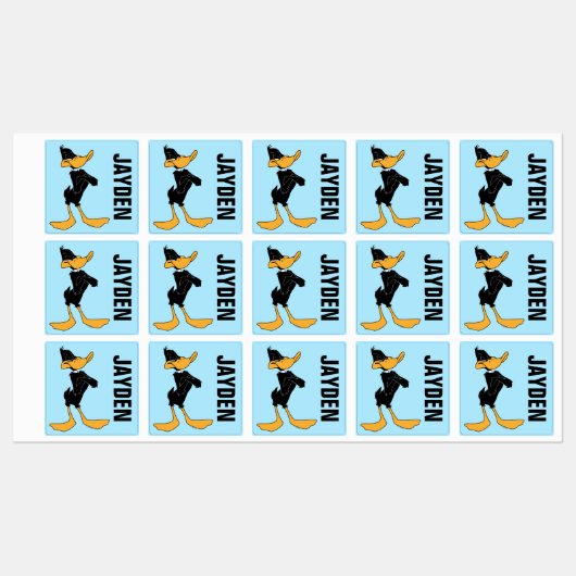 DAFFY DUCK™ met wapengewas Labels (Vel)