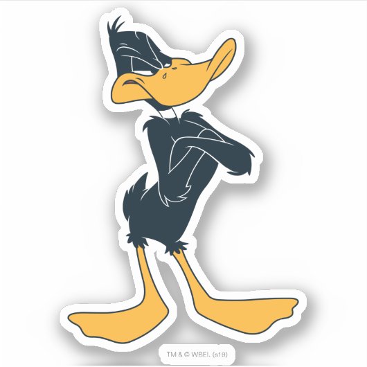 DAFFY DUCK™ met wapengewas Sticker (Voorkant)