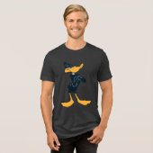 DAFFY DUCK™ met wapengewas Tri-Blend Shirt (Voorkant volledig)