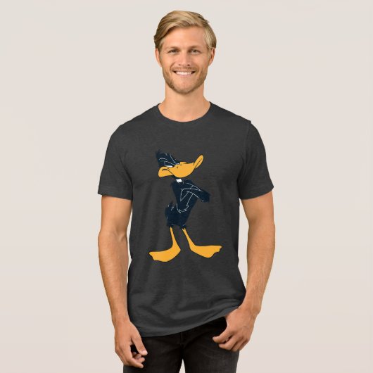 DAFFY DUCK™ met wapengewas Tri-Blend Shirt (Voorkant volledig)