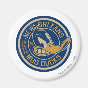 DAFFY DUCK™ Mud Ducks Round Logo Magneet
