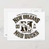 DAFFY DUCK™ New Orleans Mud Ducks Logo 2 Briefkaart (Voorkant / Achterkant)