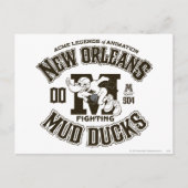 DAFFY DUCK™ New Orleans Mud Ducks Logo 2 Briefkaart (Voorkant)