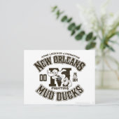 DAFFY DUCK™ New Orleans Mud Ducks Logo 2 Briefkaart (Staand voorkant)