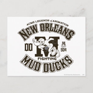 DAFFY DUCK™ New Orleans Mud Ducks Logo 2 Briefkaart