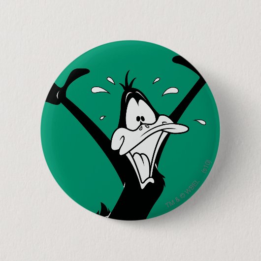 DAFFY DUCK™ Opgewonden Ronde Button 5,7 Cm (Voorkant)