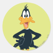 DAFFY DUCK™ RONDE STICKER (Voorkant)