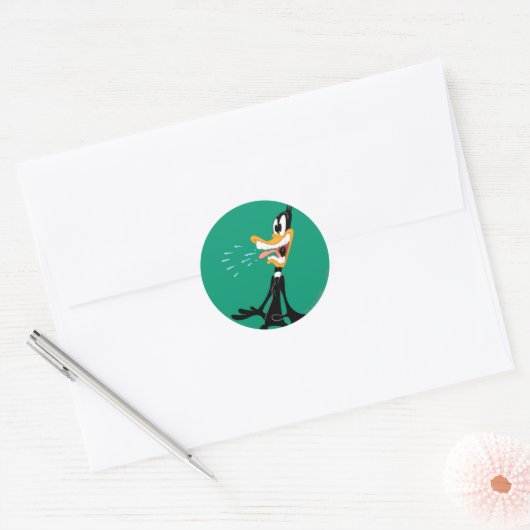 DAFFY DUCK™ Scared Ronde Sticker (Envelop)