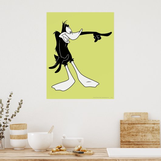 DAFFY DUCK™ Shocked and Pointing Poster (Keuken)