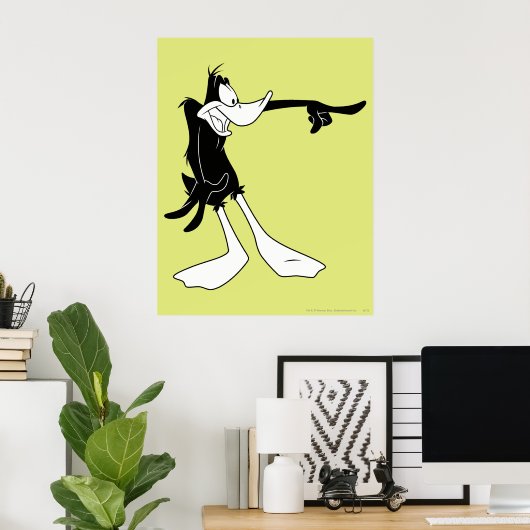 DAFFY DUCK™ Shocked and Pointing Poster (Thuiskantoor)