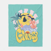 DAFFY DUCK™ Surfing - Gnarly Fleece Deken (Voorkant)