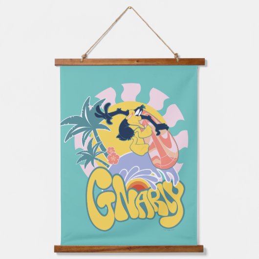 DAFFY DUCK™ Surfing - Gnarly Hangend Wandkleed (Voorkant)