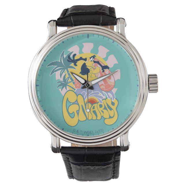 DAFFY DUCK™ Surfing - Gnarly Horloge (Voorkant)