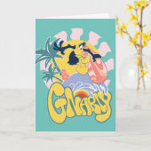 DAFFY DUCK™ Surfing - Gnarly Kaart (Gele Bloem)