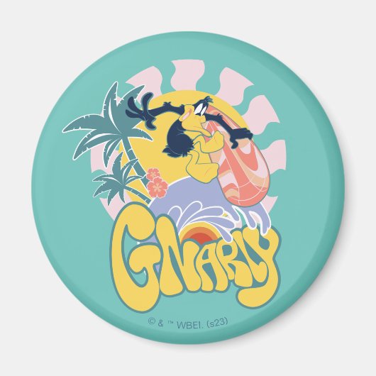 DAFFY DUCK™ Surfing - Gnarly Magneet (Voorkant)