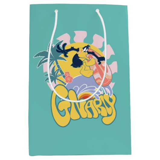 DAFFY DUCK™ Surfing - Gnarly Medium Cadeauzakje (Voorkant)