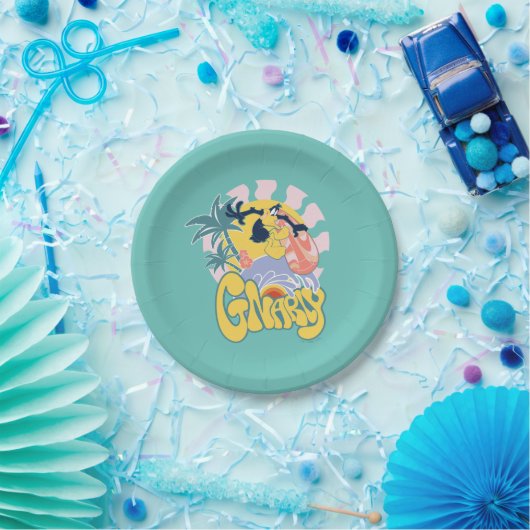 DAFFY DUCK™ Surfing - Gnarly Papieren Bordje (Feest)