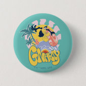 DAFFY DUCK™ Surfing - Gnarly Ronde Button 5,7 Cm (Voorkant)