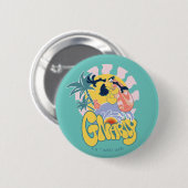 DAFFY DUCK™ Surfing - Gnarly Ronde Button 5,7 Cm (Voorkant /achterkant)