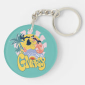 DAFFY DUCK™ Surfing - Gnarly Sleutelhanger (Achterkant)