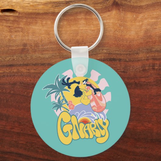 DAFFY DUCK™ Surfing - Gnarly Sleutelhanger (Achterkant)