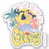 DAFFY DUCK™ Surfing - Gnarly Sticker (Voorkant)