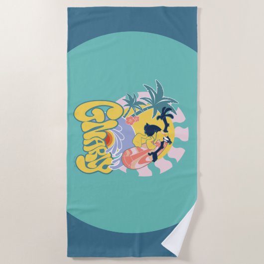 DAFFY DUCK™ Surfing - Gnarly Strandlaken (Voorkant)