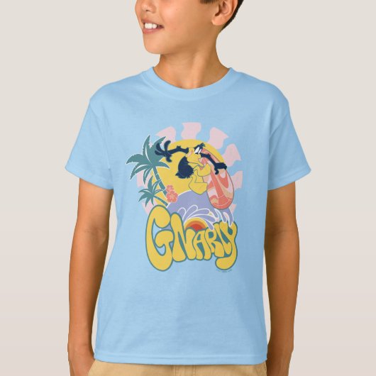DAFFY DUCK™ Surfing - Gnarly T-shirt (Voorkant)