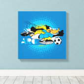 DAFFY DUCK™ Team Argentina Soccer Graphic Canvas Afdruk (Insitu (Houten vloer))