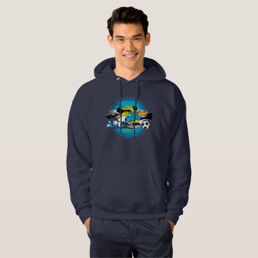 DAFFY DUCK™ Team Argentina Soccer Graphic Hoodie (Voorkant volledig)