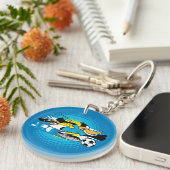 DAFFY DUCK™ Team Argentina Soccer Graphic Sleutelhanger (Voorkant Rechts)