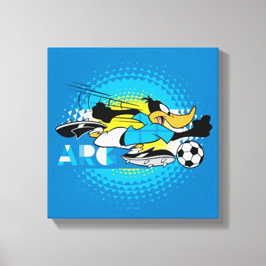 DAFFY DUCK™ Team Argentinië Voetbal Grafisch Canvas Afdruk (Voorkant)