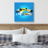 DAFFY DUCK™ Team Argentinië Voetbal Grafisch Canvas Afdruk (Insitu (Slaapkamer))
