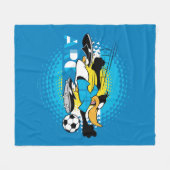 DAFFY DUCK™ Team Argentinië Voetbal Grafisch Fleece Deken (Voorkant (Horizontaal))