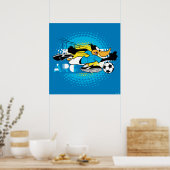 DAFFY DUCK™ Team Argentinië Voetbal Grafisch Poster (Keuken)