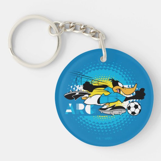 DAFFY DUCK™ Team Argentinië Voetbal Grafisch Sleutelhanger (Voorkant)