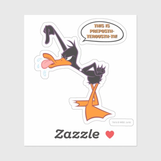 DAFFY DUCK™-tekstballon Sticker (Vel)