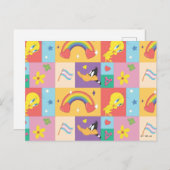 DAFFY DUCK™ & TWEETY™ - Pride Patroon Briefkaart (Voorkant / Achterkant)