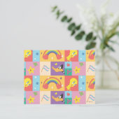 DAFFY DUCK™ & TWEETY™ - Pride Patroon Briefkaart (Staand voorkant)