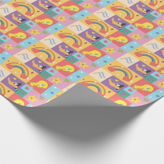 DAFFY DUCK™ & TWEETY™ - Pride Patroon Cadeaupapier (Hoek)