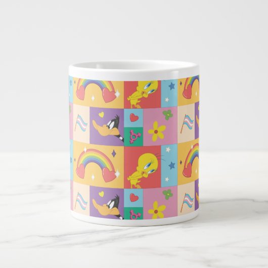 DAFFY DUCK™ & TWEETY™ - Pride Patroon Grote Koffiekop (Voorkant)