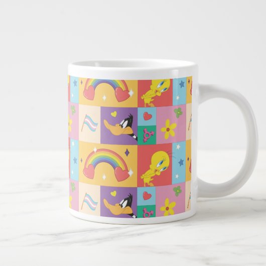 DAFFY DUCK™ & TWEETY™ - Pride Patroon Grote Koffiekop (Rechts)