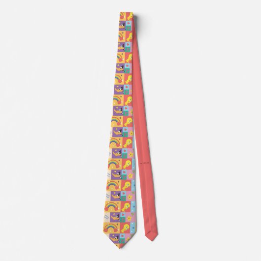 DAFFY DUCK™ & TWEETY™ - Pride Patroon Stropdas (Voorkant)