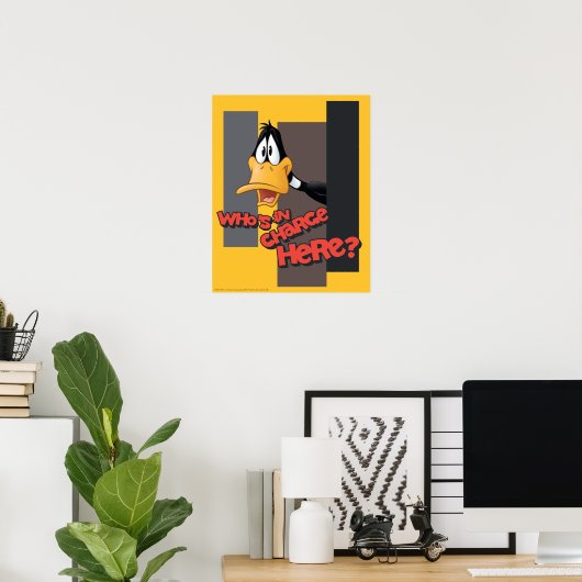 DAFFY DUCK™ "Who is in Charge here" Poster (Thuiskantoor)